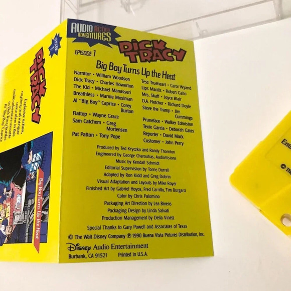 Vtg  1990 Dick Tracy Episode 1 Big Boy Turns Up The Heat Cassette Tape and Book - Picture 3 of 15